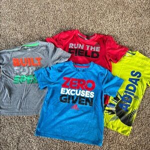 Lot of 4 Adidas Short Sleeve Tees Boys, size 7
